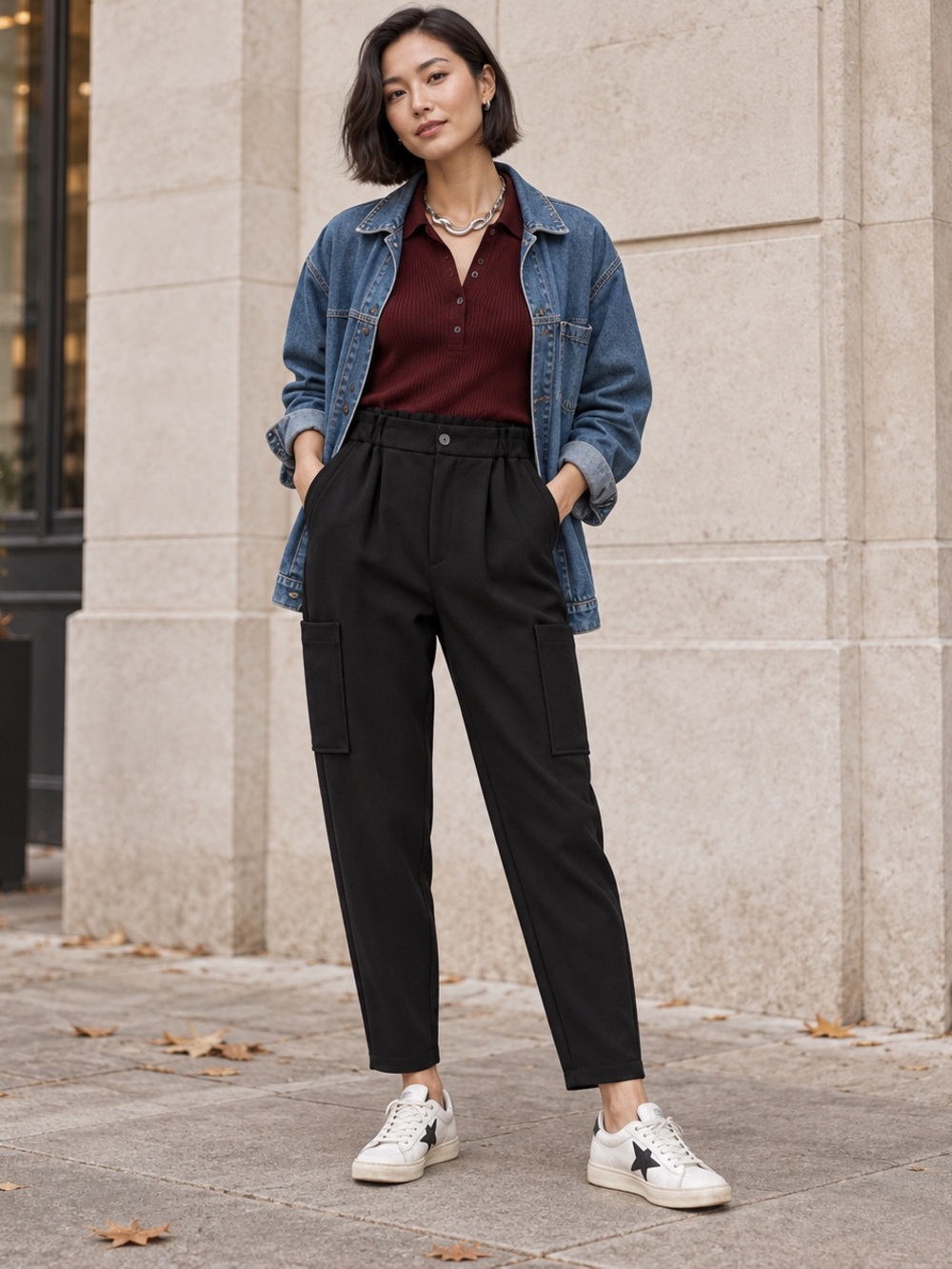 Black Women’s Black pants - Zara